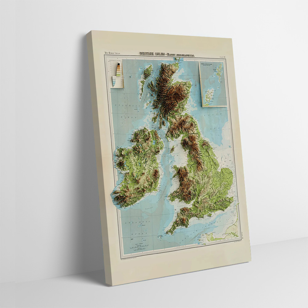 3D Printing Room - 3D Relief Map of 1922 British