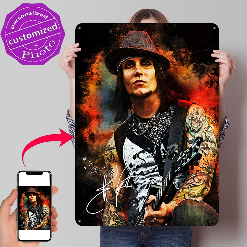 3D Printing Guitar - Synyster Gates Portrait With Guitar Poster