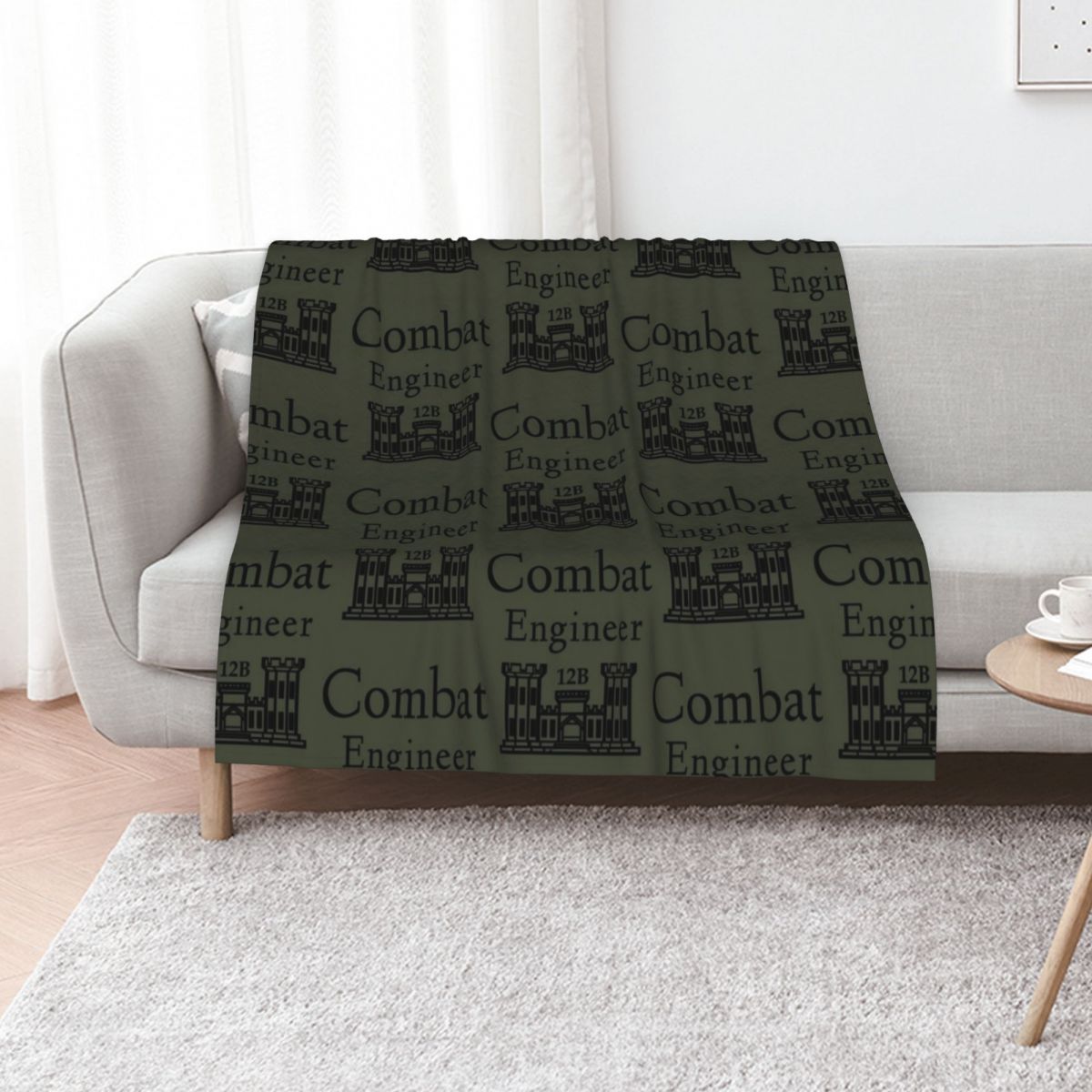 3D Printing Engineer - Army Combat Engineer Throw Blanket All