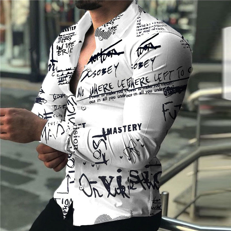 3D Printing Design Free - Men's Long-sleeve Shirt with 3D Printed