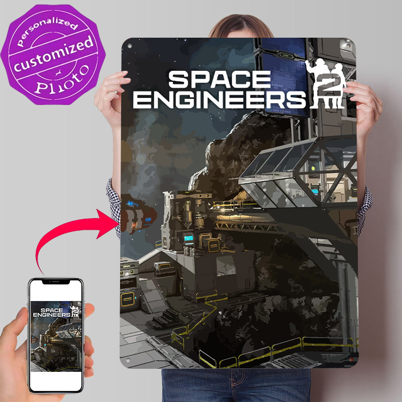 3D Printing Engineer - Space Engineers Game Cover Poster Retro
