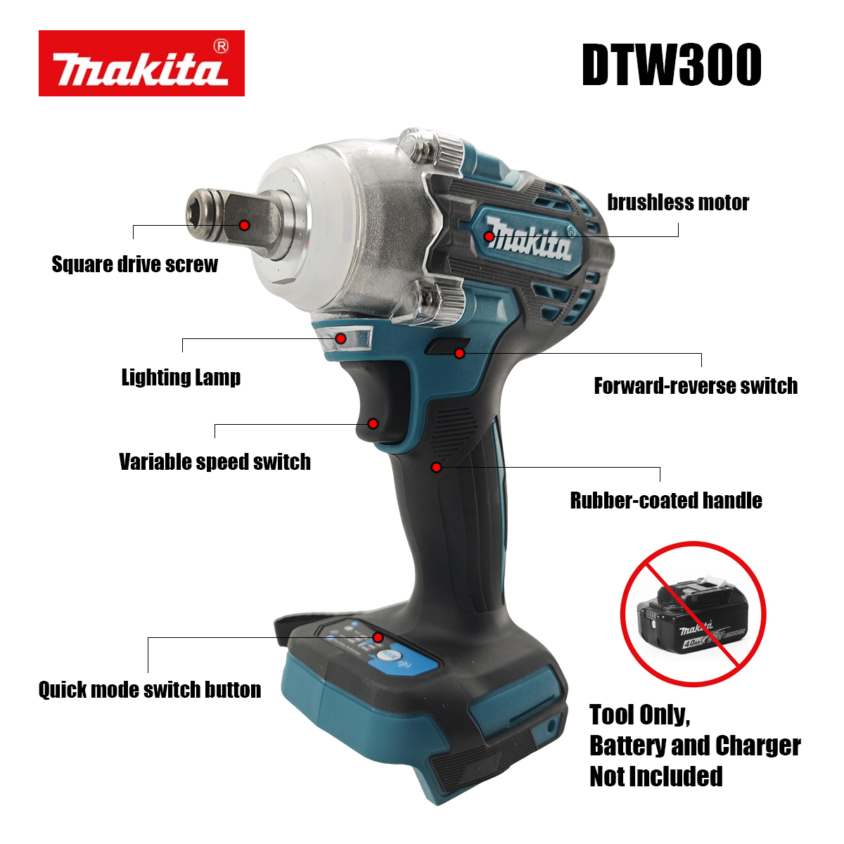 Makita DTW300 Brushless Impact - Makita Drill Dtw300 recension och pris
