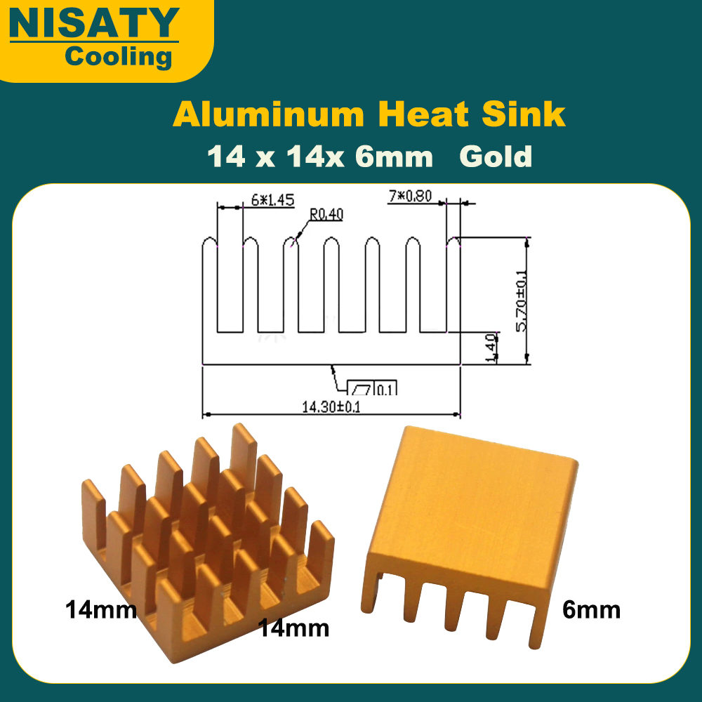 NISATY Aluminum Heat Sink 14x1 - 3D Printing Aluminium recension och pris