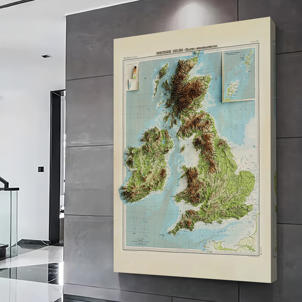 3D Relief Map of 1922 British  - 3D Printing Room recension och pris