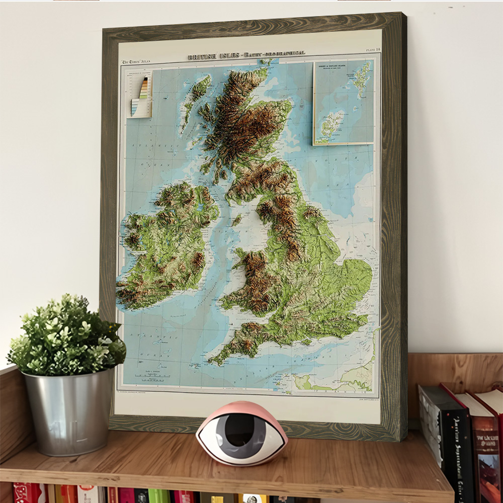 3D Relief Map of 1922 British  - 3D Printing Room recension och pris