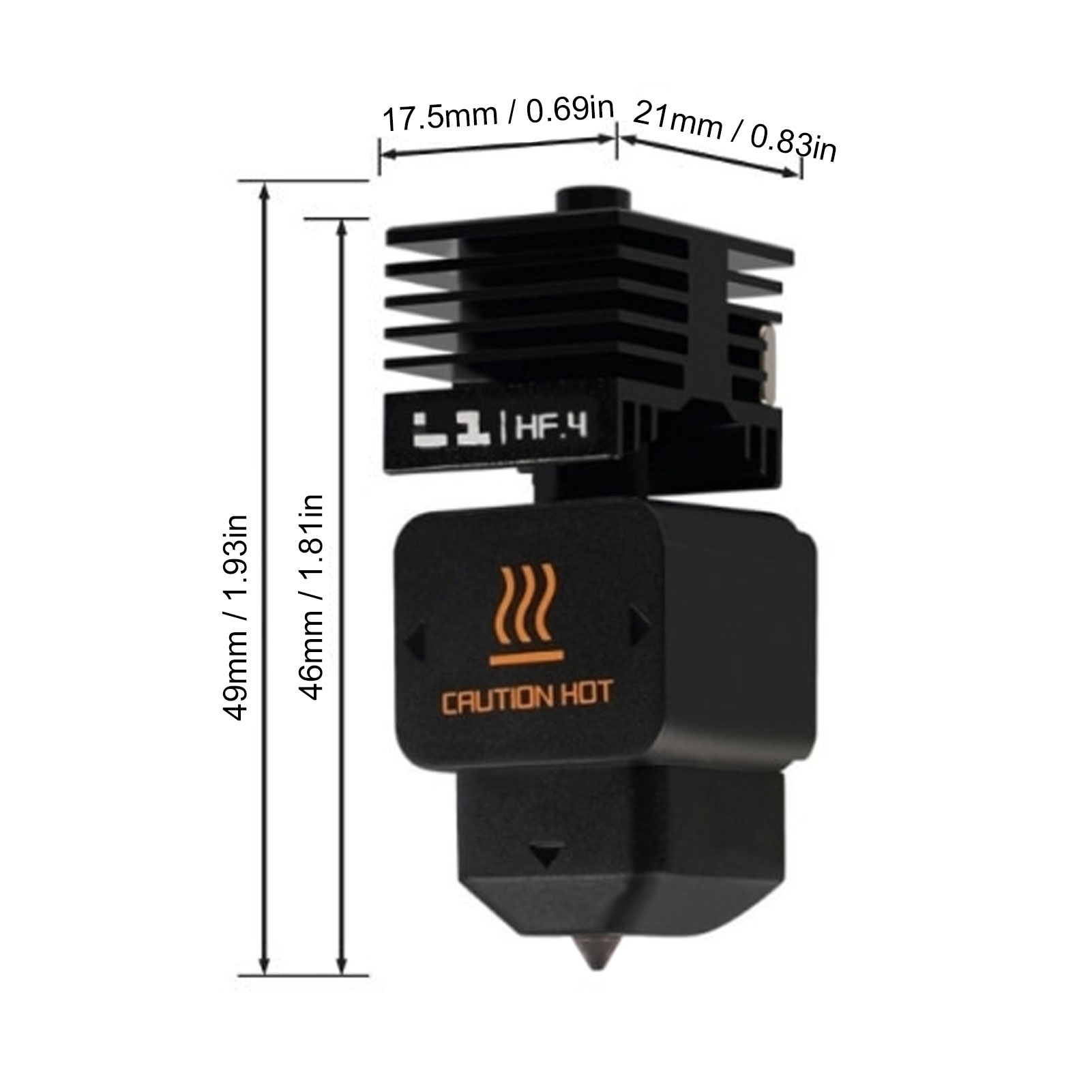 High Flow Hotend Replacement f - 3D Printing Steel recension och pris