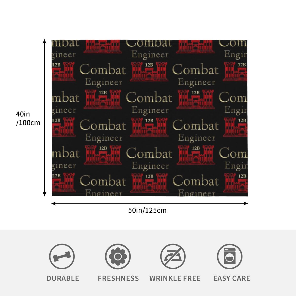 Army Combat Engineer Throw Bla - 3D Printing Engineer recension och pris