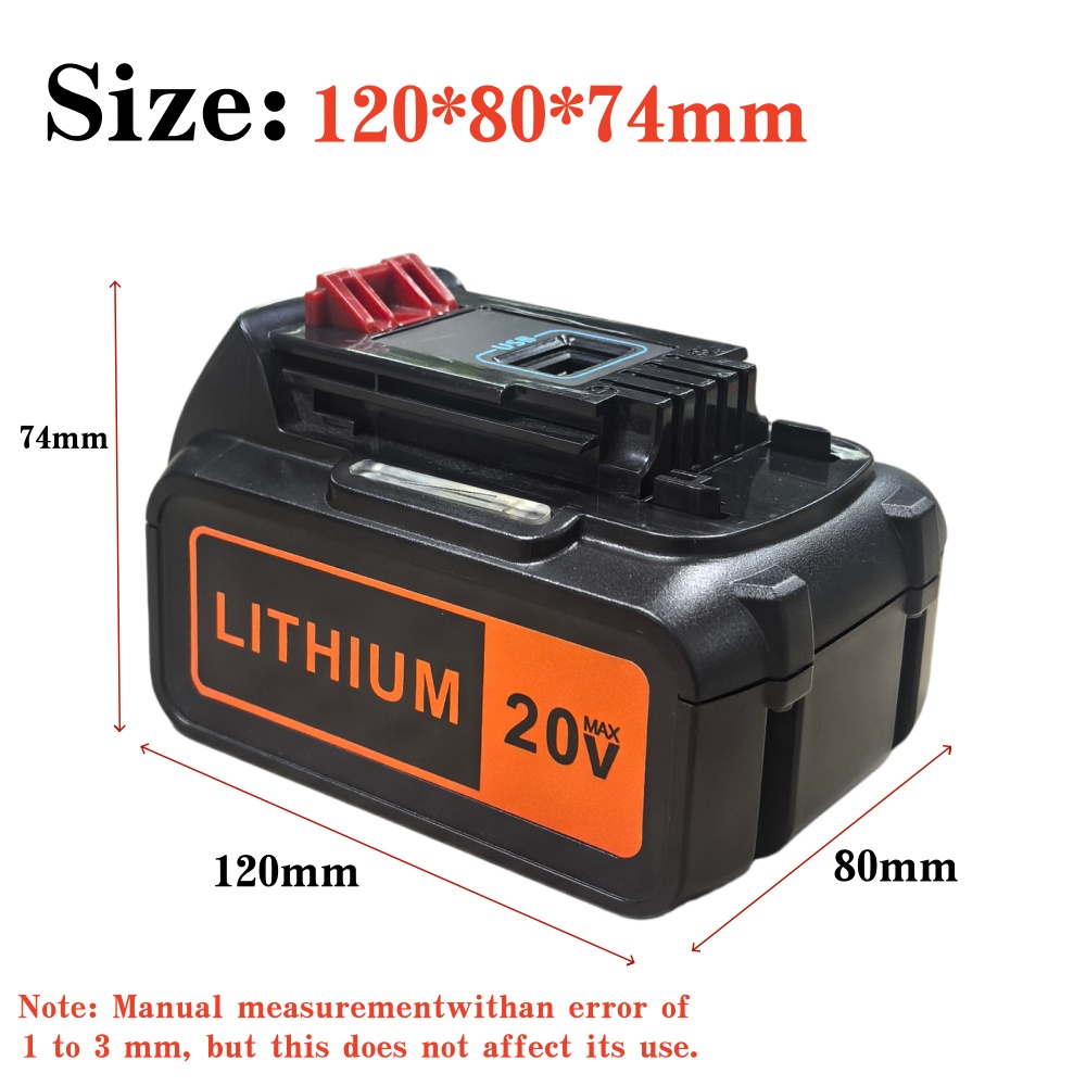 8Ah High Capacity Replacement  - Black+Decker Tool 20V Max recension och pris