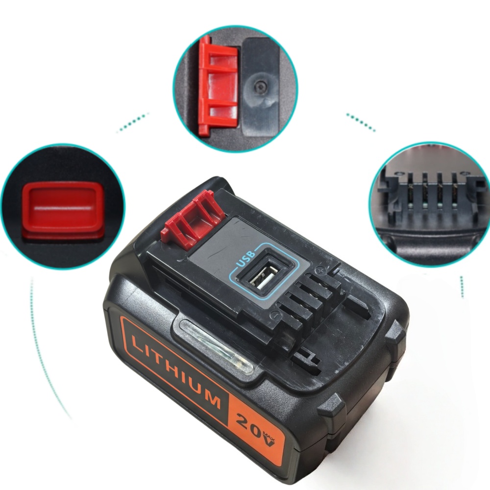 8Ah High Capacity Replacement  - Black+Decker Tool 20V Max recension och pris
