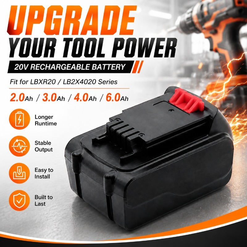 20V Max 6.0Ah Lithium-Ion Repl - Black+Decker Tool 20V Max recension och pris