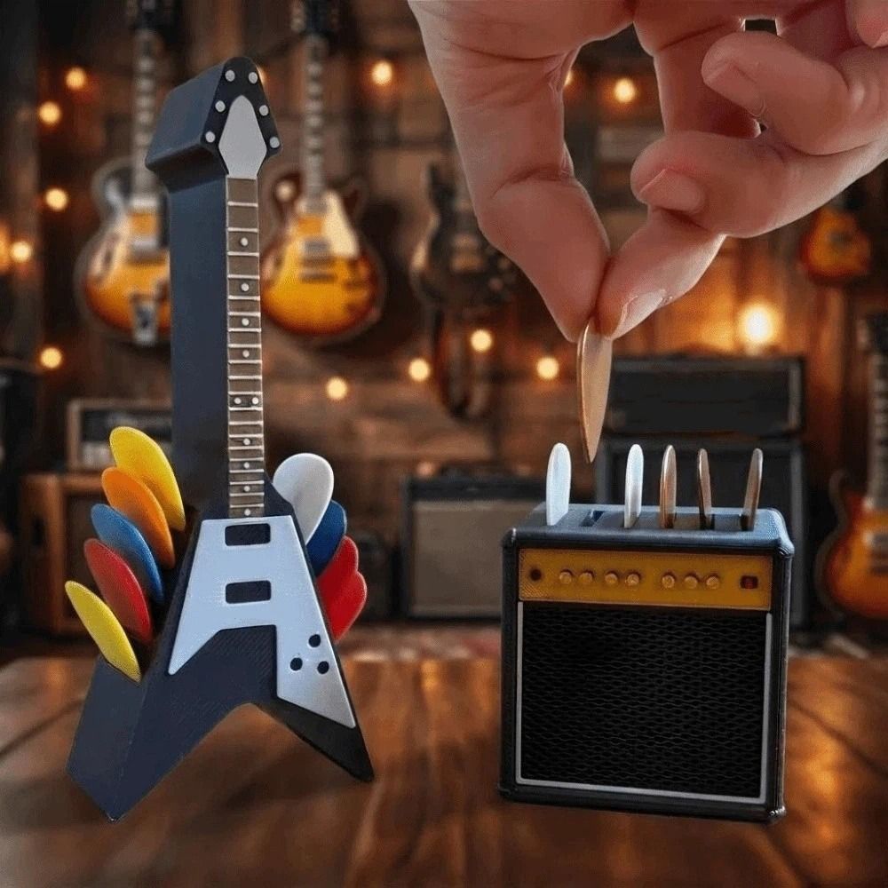 Retro Guitar Pick Holder 3D Pr - 3D Printing Guitar recension och pris