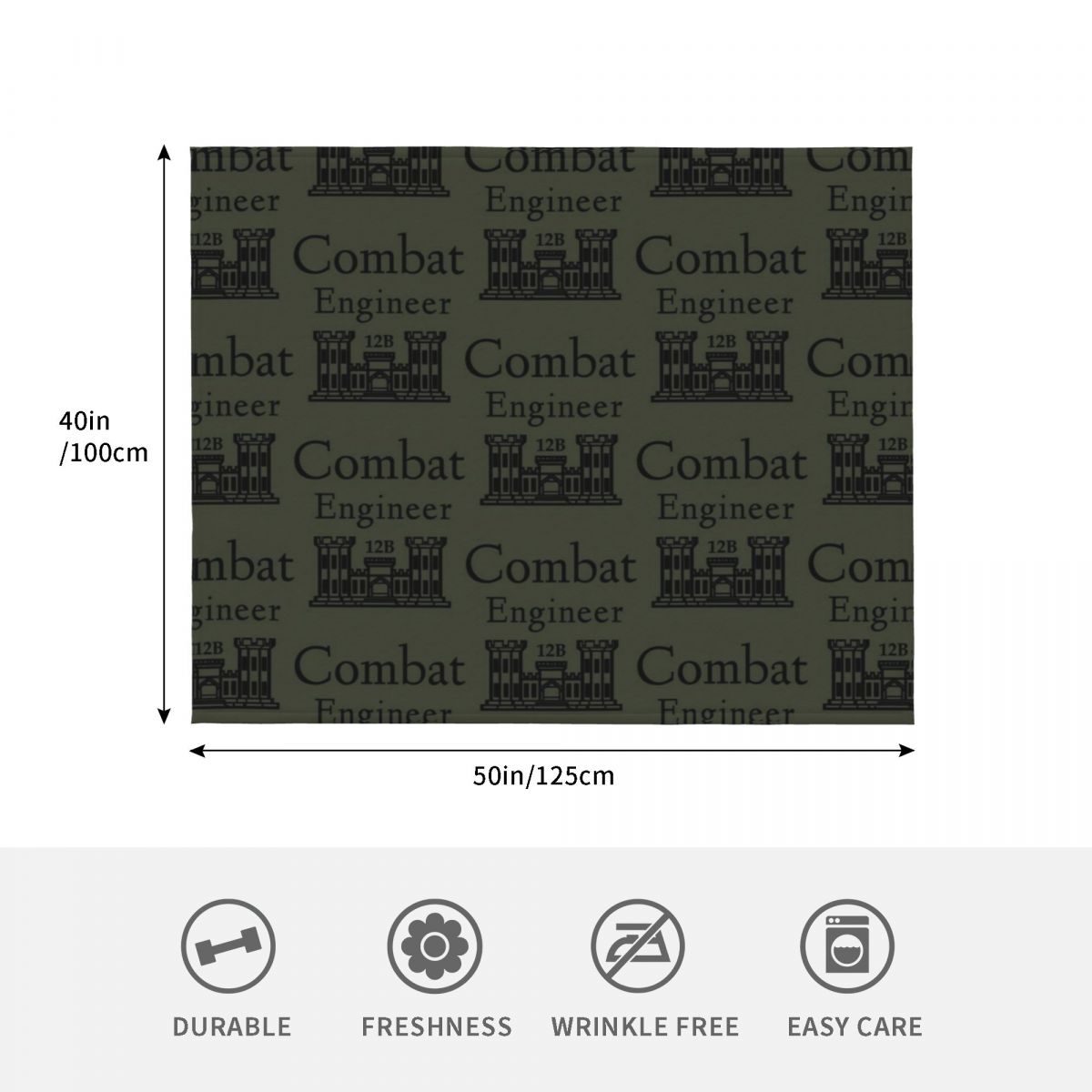 Army Combat Engineer Throw Bla - 3D Printing Engineer recension och pris