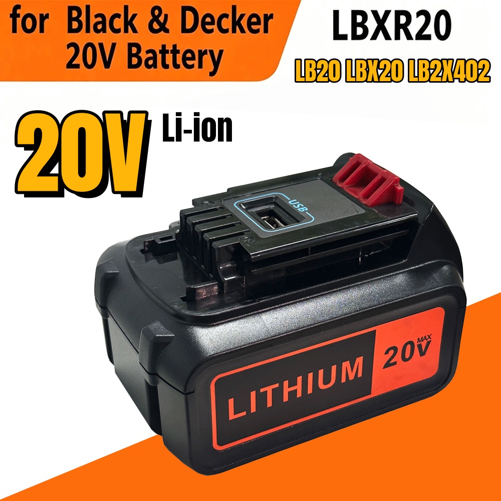 6000mAh 18V Replacement 20V Ba - Black+Decker Tool 20V Max recension och pris