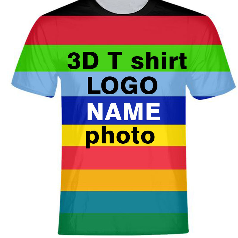 3D youth t shirt male free cus - 3D Printing Logo recension och pris