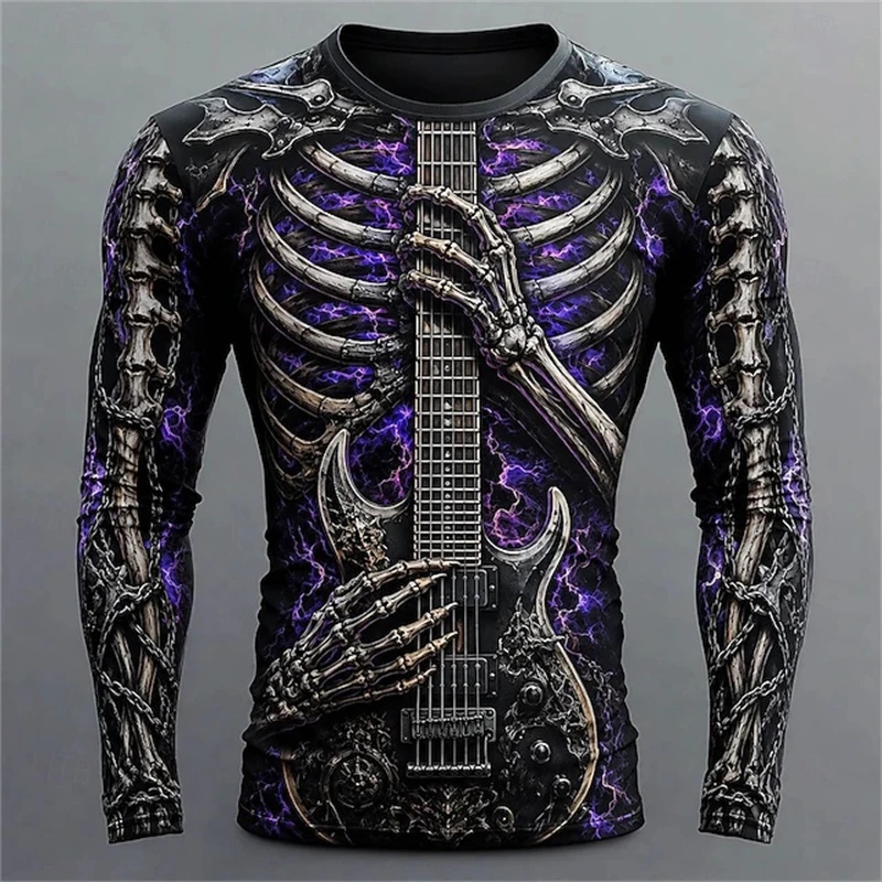 New Men's Long-Sleeve T-Shirt  - 3D Printing Guitar recension och pris
