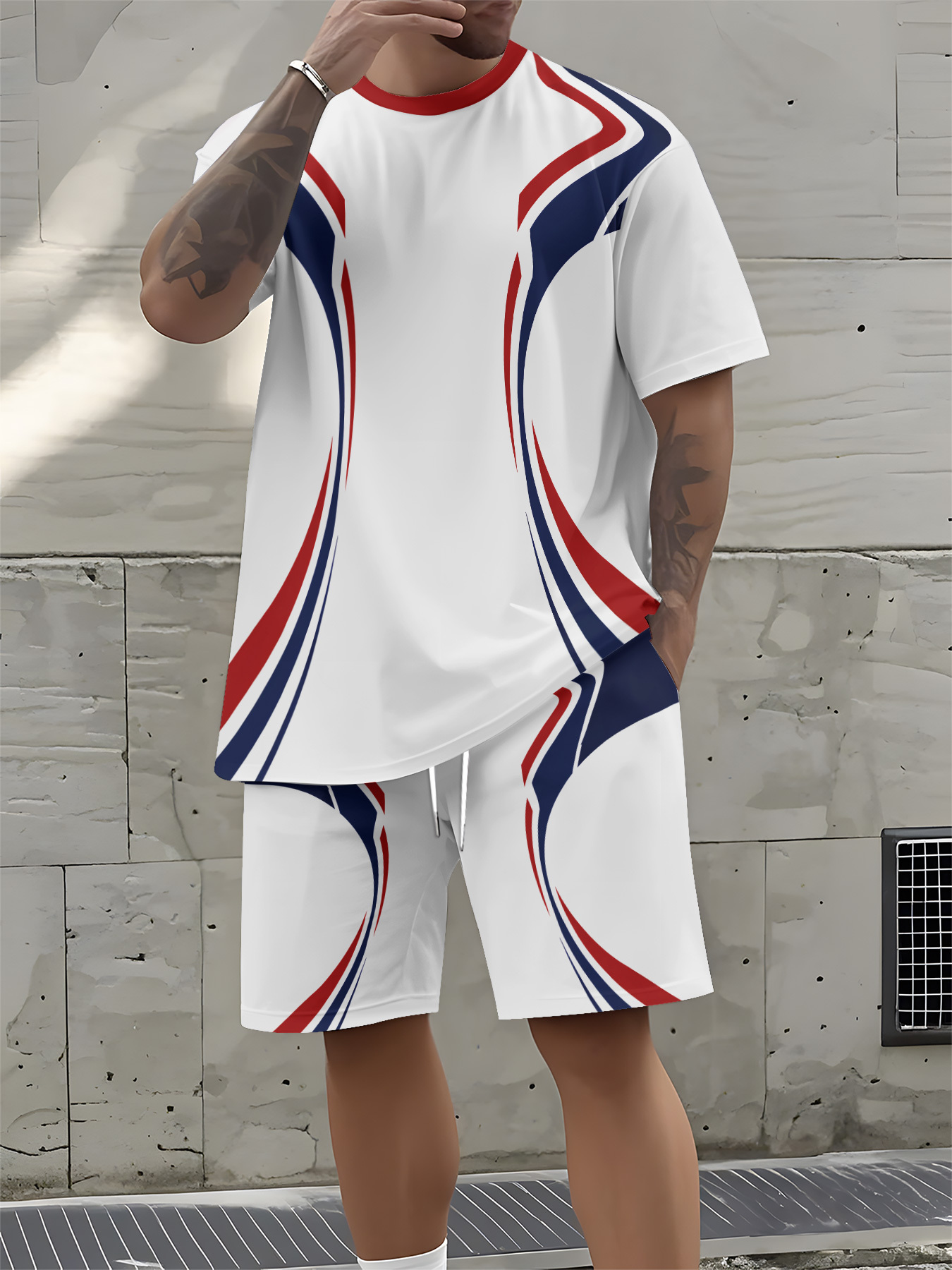 2026 Summer New Men's Short-Sl - 3D Printing Design Free recension och pris